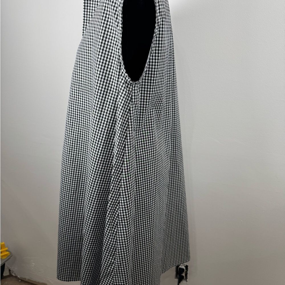 Pixie City to Sea Black and White Gingham Milton Dress Medium Women’s - Picture 3 of 11